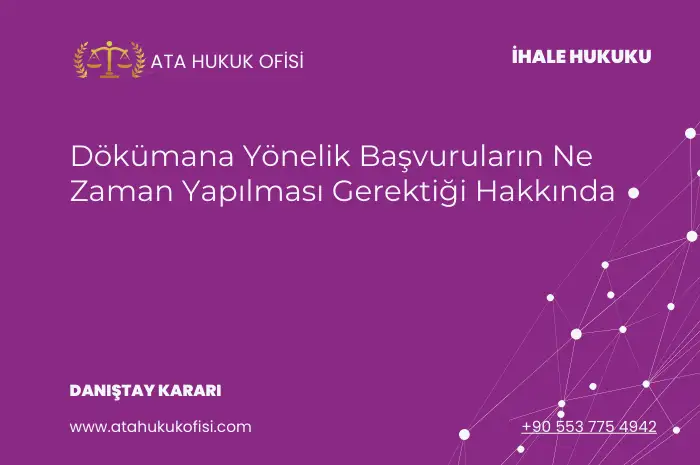 ihale dökümanına itiraz süresi